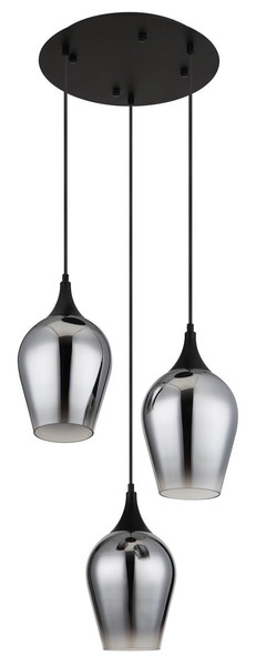 Globo Lavus E27 Hängeleuchte 3-fach 60W Schwarz Matt, Metall Ø18cm 155520-3HRS