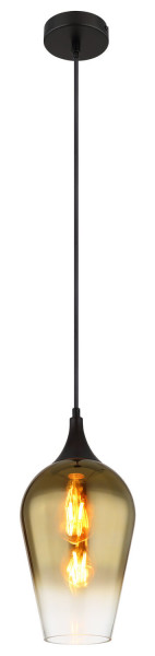 Globo Lavus E27 Hängeleuchte 60W Schwarz Matt, Metall Ø18cm 15552H2