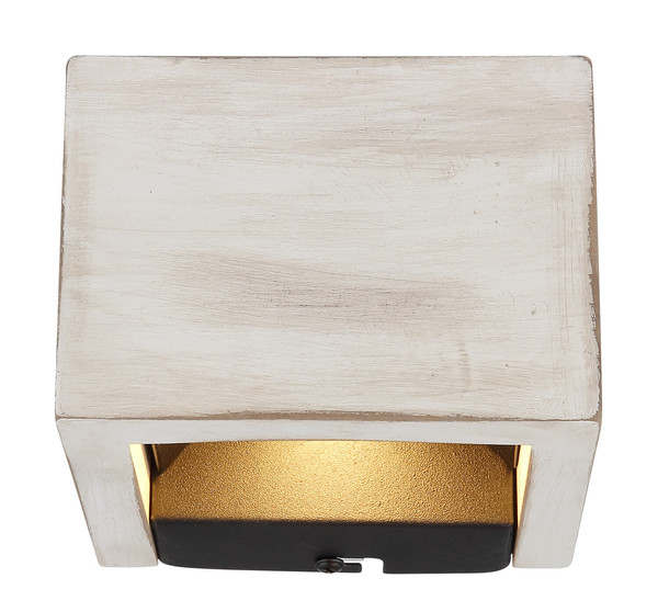 Globo Alina LED Wandleuchte 8W Warmweiß Antik Weiß Matt, Mdf 9,8cm 15553W1A