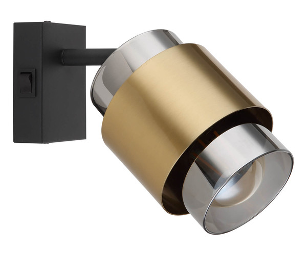 Globo Milley E27 Strahler 40W Schwarz Matt, Metall Ø10cm 15560-1