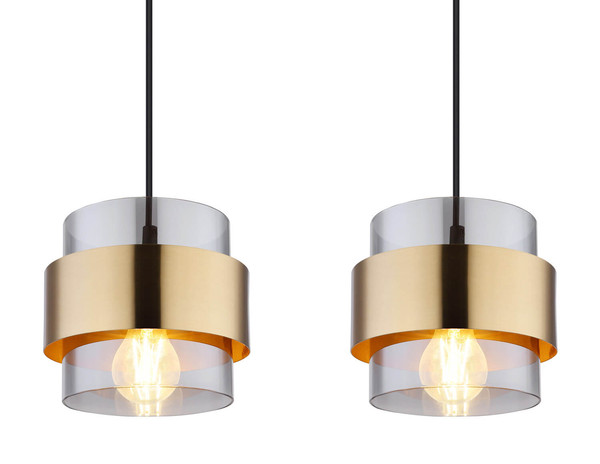 Globo Milley E27 Hängeleuchte 4-fach 60W Schwarz Matt, Metall Ø18cm 15560-4H