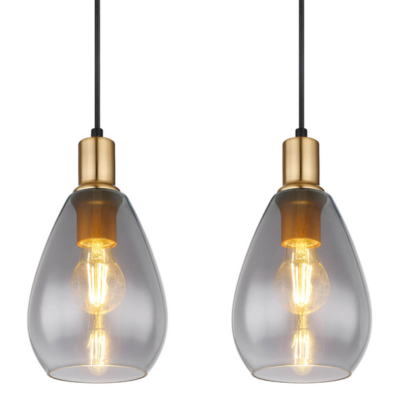 Globo Fanni E27 Hängeleuchte 4-fach 40W Schwarz Matt, Metall Ø15cm 15563-4H