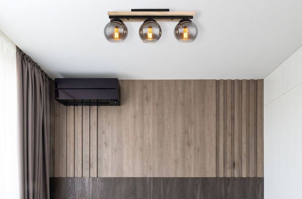 Globo Conni E27 Deckenleuchte 3-fach Schwarz Matt, Metall Ø15cm 15569-3D