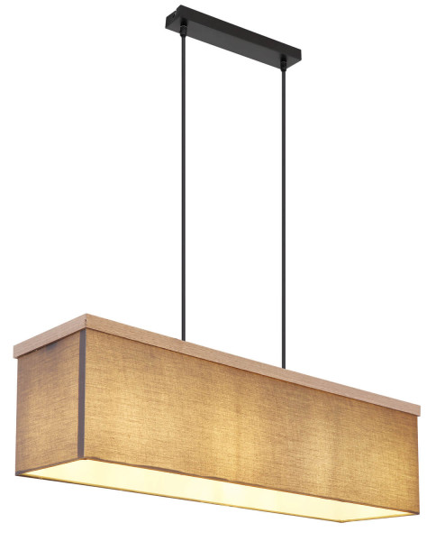 Globo Ossi E27 Hängeleuchte 4-fach 9W Schwarz Matt, Metall 120cm 15578H