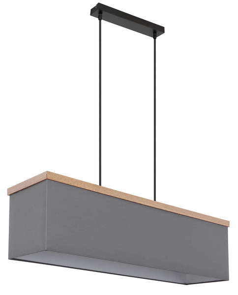 Globo Ossi E27 Hängeleuchte 4-fach 9W Schwarz Matt, Metall 120cm 15578H