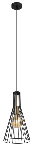 Globo Milli E27 Hängeleuchte 40W Schwarz, Metall Ø20cm 15587H