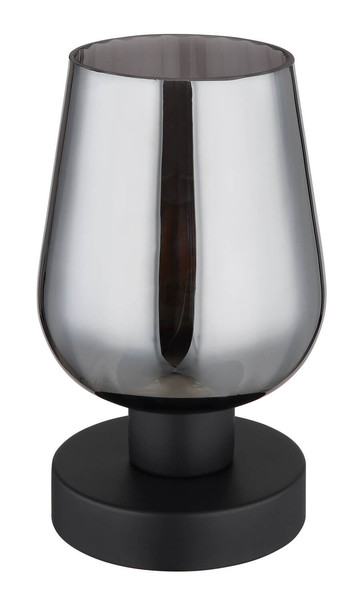 Globo Ryan E27 Tischleuchte 40W Schwarz Matt, Metall Ø13,5cm 15627T