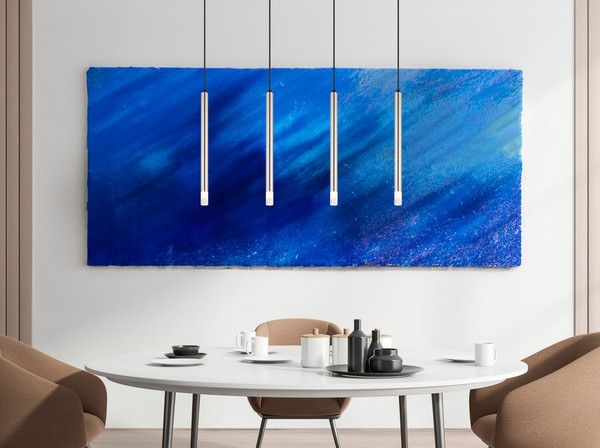 Globo Ryan G9 Hängeleuchte 4-fach 4W Nickel Matt, Metall Ø2,5cm 15629N-4