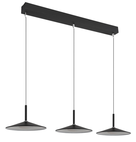 Globo Lampone LED Hängeleuchte 24W Neutralweiß Schwarz Matt, Metall Ø25cm 15635S-3H