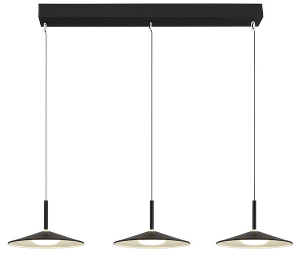 Globo Lampone LED Hängeleuchte 24W Neutralweiß Schwarz Matt, Metall Ø25cm 15635S-3H