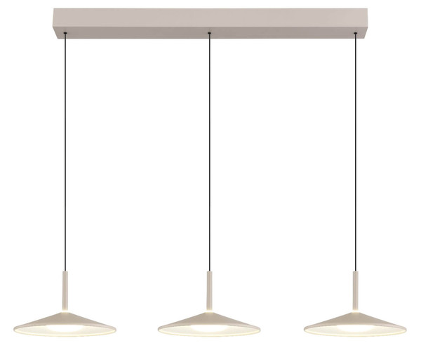 Globo LED Pendelleuchte Lampone 24W neutralweiss Sandfarben Metall 180x95cm