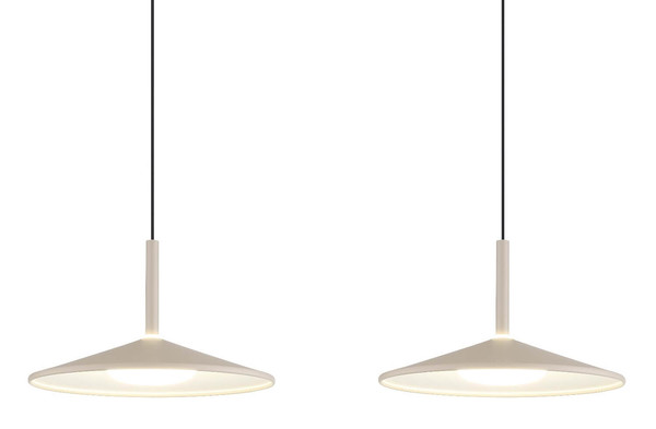 Globo LED Pendelleuchte Lampone 24W neutralweiss Sandfarben Metall 180x95cm