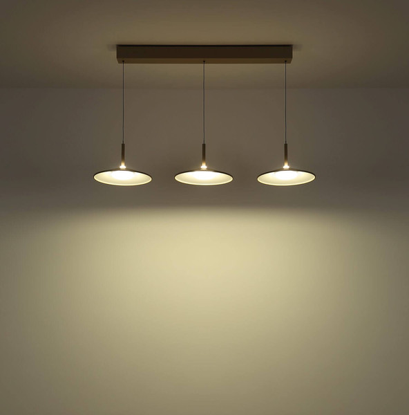 Globo LED Pendelleuchte Lampone 24W neutralweiss Sandfarben Metall 180x95cm