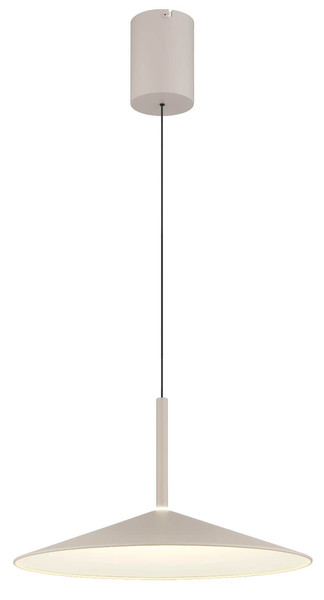 Globo LED Pendelleuchte Lampone 18W neutralweiss Sandfarben Metall Ø47,5cm