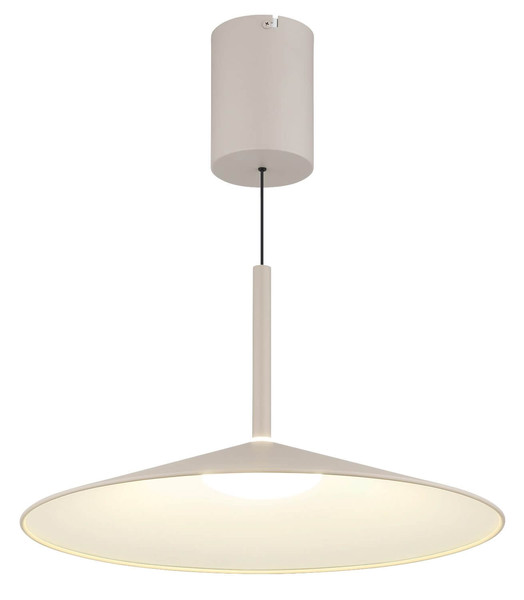 Globo LED Pendelleuchte Lampone 18W neutralweiss Sandfarben Metall Ø47,5cm