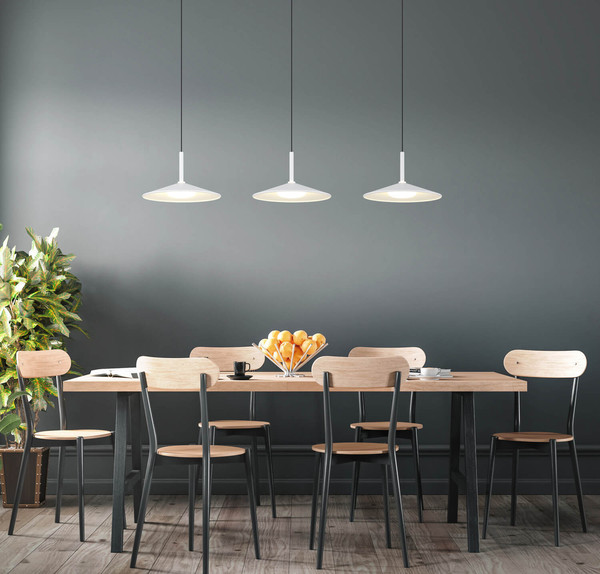 Globo Lampone LED Hängeleuchte 24W Neutralweiß Weiß Matt, Metall Ø25cm 15635W-3