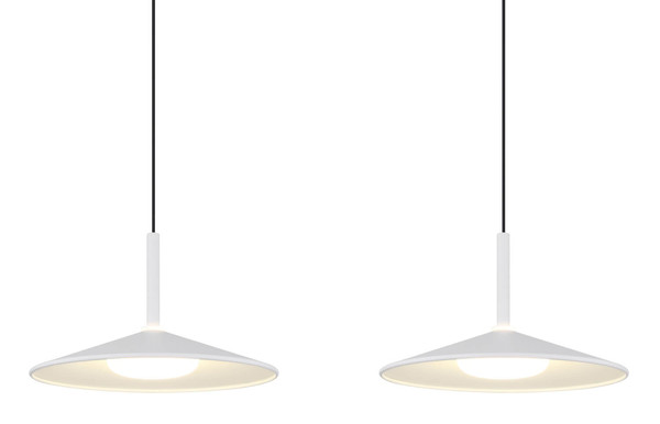 Globo Lampone LED Hängeleuchte 24W Neutralweiß Weiß Matt, Metall Ø25cm 15635W-3