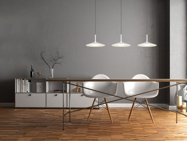 Globo Lampone LED Hängeleuchte 24W Neutralweiß Weiß Matt, Metall Ø25cm 15635W-3H