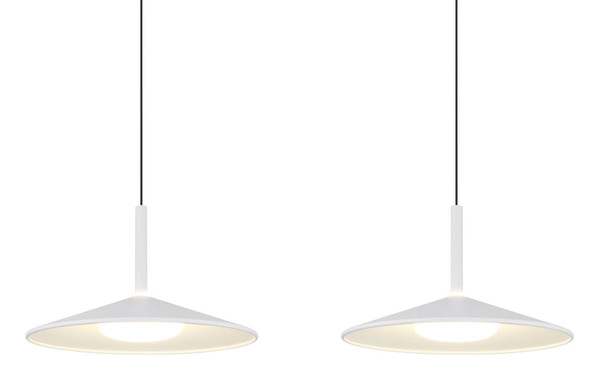 Globo Lampone LED Hängeleuchte 24W Neutralweiß Weiß Matt, Metall Ø25cm 15635W-3H