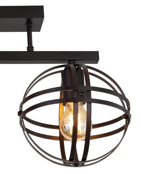 Globo Tamara E27 Deckenleuchte 3-fach Schwarz Matt, Metall Ø20cm 15639-3D