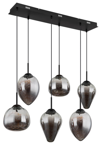 Globo Firefly LED Hängeleuchte 48W Warmweiß Schwarz Matt, Metall 120cm 15642-6