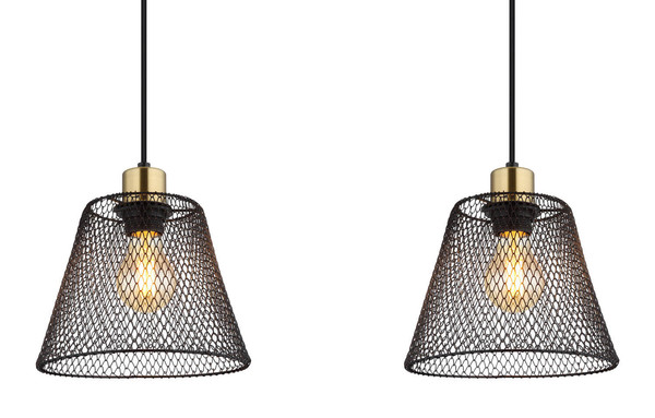 Globo Baku E27 Hängeleuchte 3-fach 40W Schwarz Matt, Metall Ø20cm 15646-3H