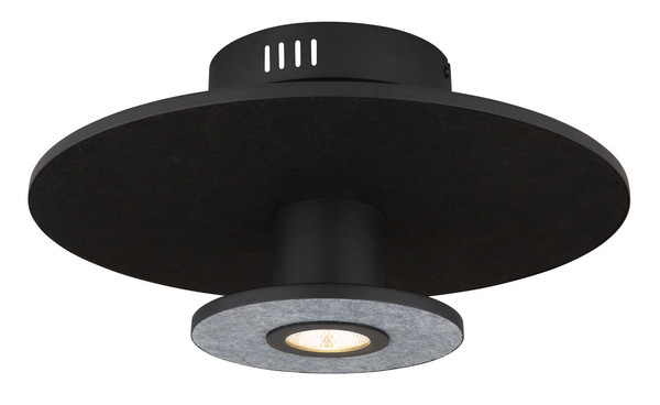 Globo Carter LED Deckenleuchte 24W Warmweiß Schwarz Matt, Metall Memoryfunktion Ø38cm 15647SD