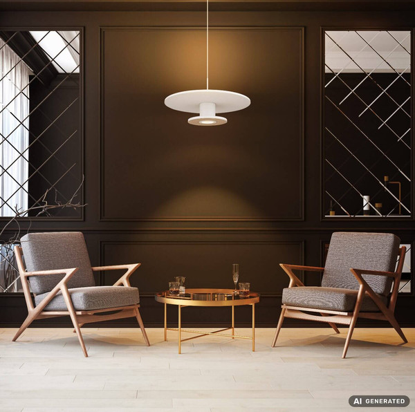 Globo LED Pendelleuchte Carter 24W warmweiss Weiß matt Metall Aluminium Ø38cm