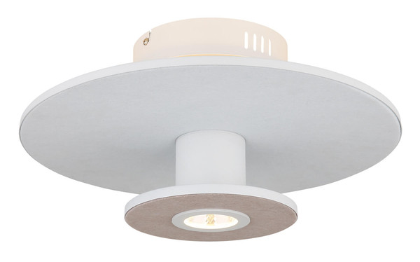 Globo Carter LED Deckenleuchte 24W Warmweiß Weiß Matt, Metall Memoryfunktion Ø38cm 15647WD