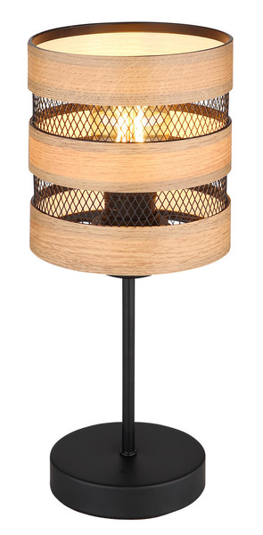 Globo Soeni E27 Tischleuchte 40W Schwarz Matt, Metall Ø15cm 15650T