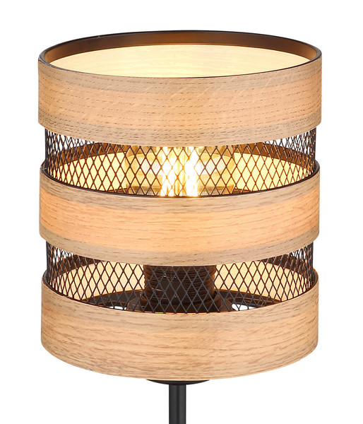 Globo Soeni E27 Tischleuchte 40W Schwarz Matt, Metall Ø15cm 15650T