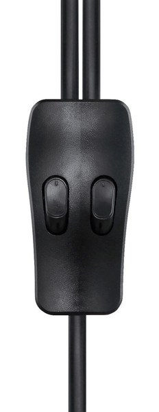 Globo Stehleuchte Rielly 2-flammig E27 Schwarz matt Metall 168cm