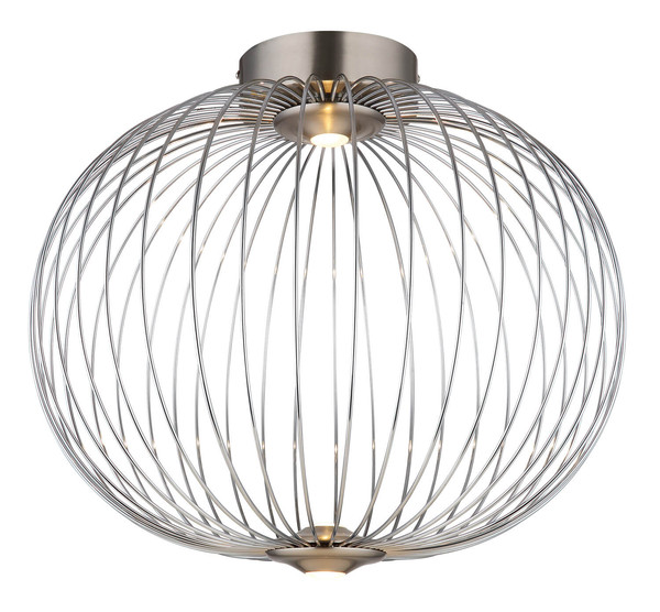 Globo Galway LED Deckenleuchte 15W Warmweiß Nickel Matt, Metall Memoryfunktion Ø50cm 15652D1N