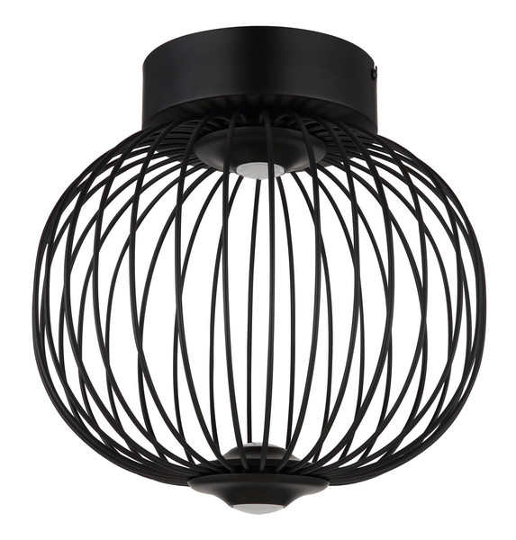 Globo Galway LED Deckenleuchte 15W Warmweiß Schwarz Matt, Metall Memoryfunktion Ø30cm 15652D