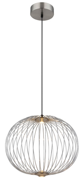 Globo Galway LED Hängeleuchte 15W Warmweiß Nickel Matt, Metall Memoryfunktion Ø50cm 15652H1N