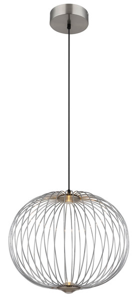 Globo Galway LED Hängeleuchte 15W Warmweiß Nickel Matt, Metall Memoryfunktion Ø50cm 15652H1N