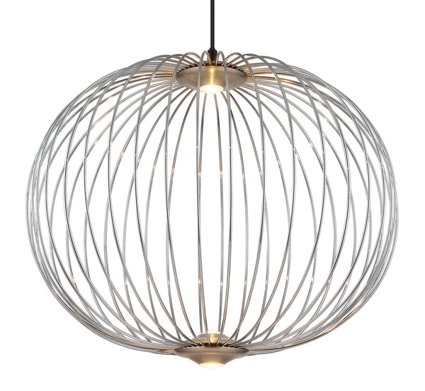 Globo Galway LED Hängeleuchte 15W Warmweiß Nickel Matt, Metall Memoryfunktion Ø50cm 15652H1N