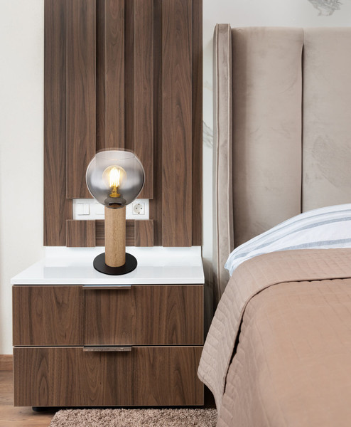 Globo Moitas E27 Tischleuchte 40W Schwarz Matt, Metall Ø15cm 15656T