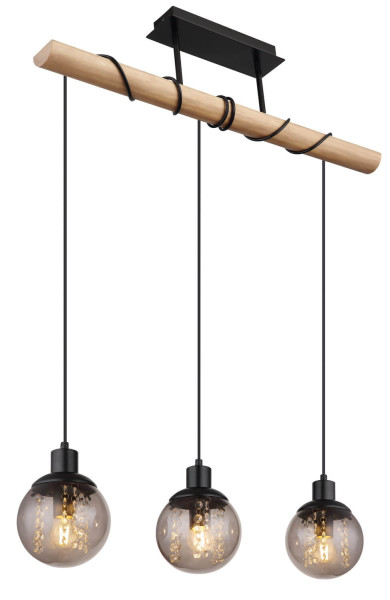 Globo Richard E27 Hängeleuchte 3-fach 25W Schwarz Matt, Metall Ø15cm 15657-3H