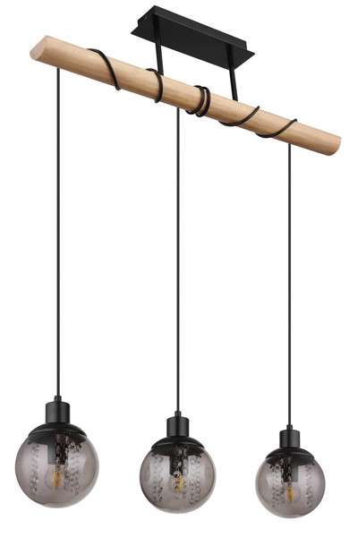 Globo Richard E27 Hängeleuchte 3-fach 25W Schwarz Matt, Metall Ø15cm 15657-3H