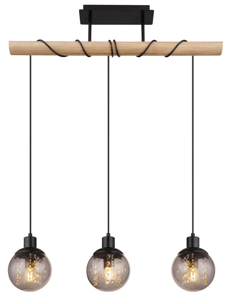 Globo Richard E27 Hängeleuchte 3-fach 25W Schwarz Matt, Metall Ø15cm 15657-3H