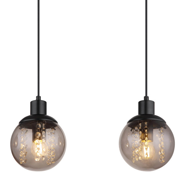 Globo Richard E27 Hängeleuchte 3-fach 25W Schwarz Matt, Metall Ø15cm 15657-3H