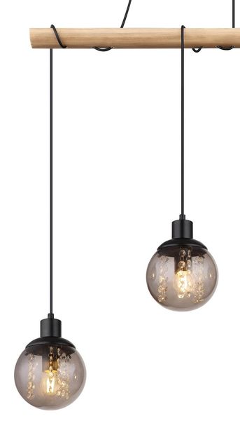 Globo Richard E27 ILLU Hängeleuchte 4-fach Schwarz Matt, Metall Ø15cm 15657-4H