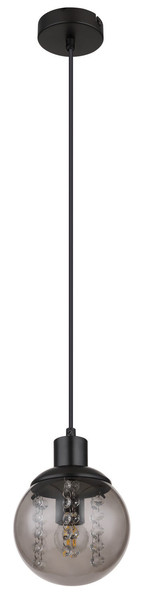 Globo Richard E27 Hängeleuchte 25W Schwarz Matt, Metall Ø15cm 15657H