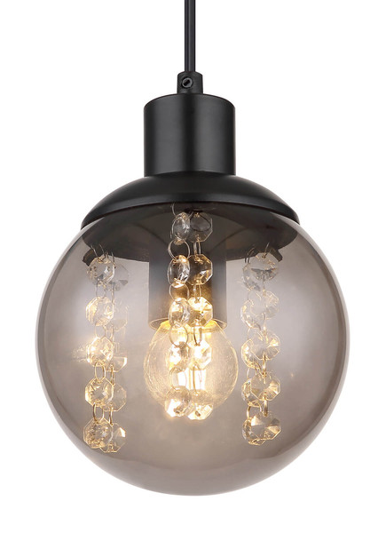 Globo Richard E27 Hängeleuchte 25W Schwarz Matt, Metall Ø15cm 15657H