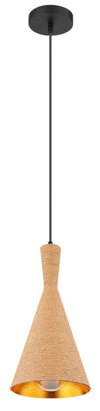 Globo Ludmilla E27 Hängeleuchte 40W Schwarz Matt, Metall Ø19cm 15687H