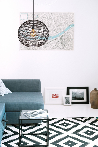 Globo Senni E27 Hängeleuchte 15W Schwarz Matt, Metall Ø59cm 15689H2