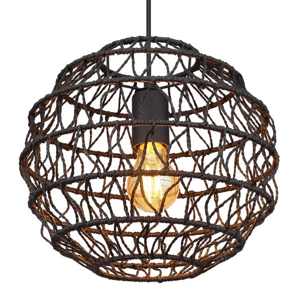 Globo Senni E27 Hängeleuchte Schwarz Matt, Metall Ø29cm 15689H