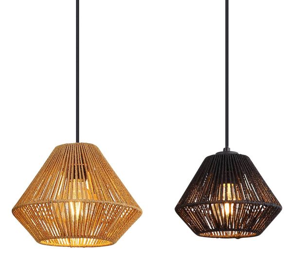 Globo Houdini E27 Hängeleuchte 4-fach Schwarz Matt, Metall 120cm 15694-4H