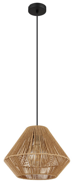 Globo Houdini E27 Hängeleuchte 15W Schwarz Matt, Metall Ø35cm 15694H